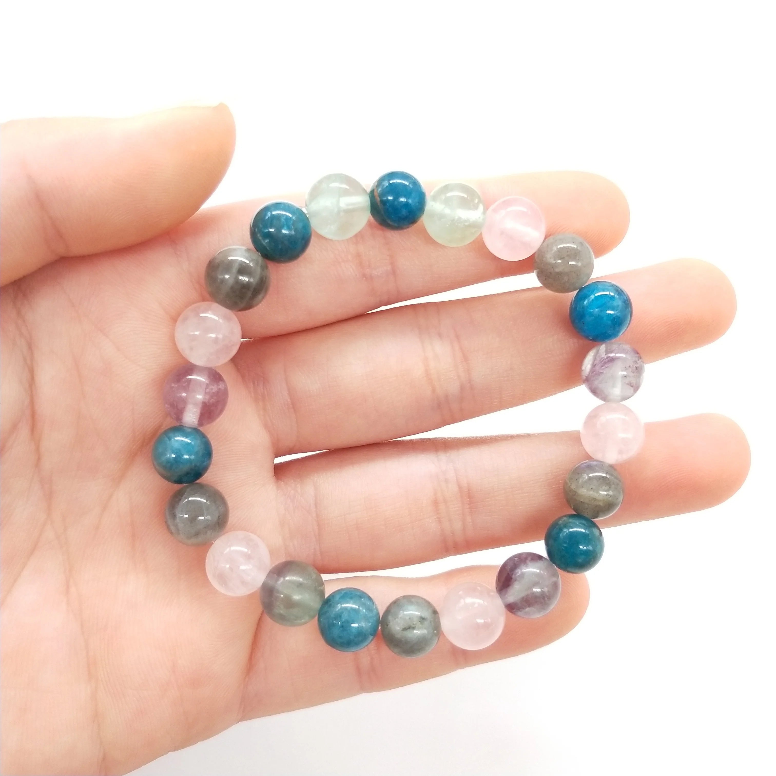 8mm Crystal Wholesale Bulk Natural Stone Beads Fashion Jewelry Bracelet Agate Crystal Fine Fashion Jewelry Bangles Bracelets