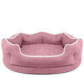 Large Velvet Pet Bed with Removable & Washable Memory Foam Soft Cat and Dog Mattress
