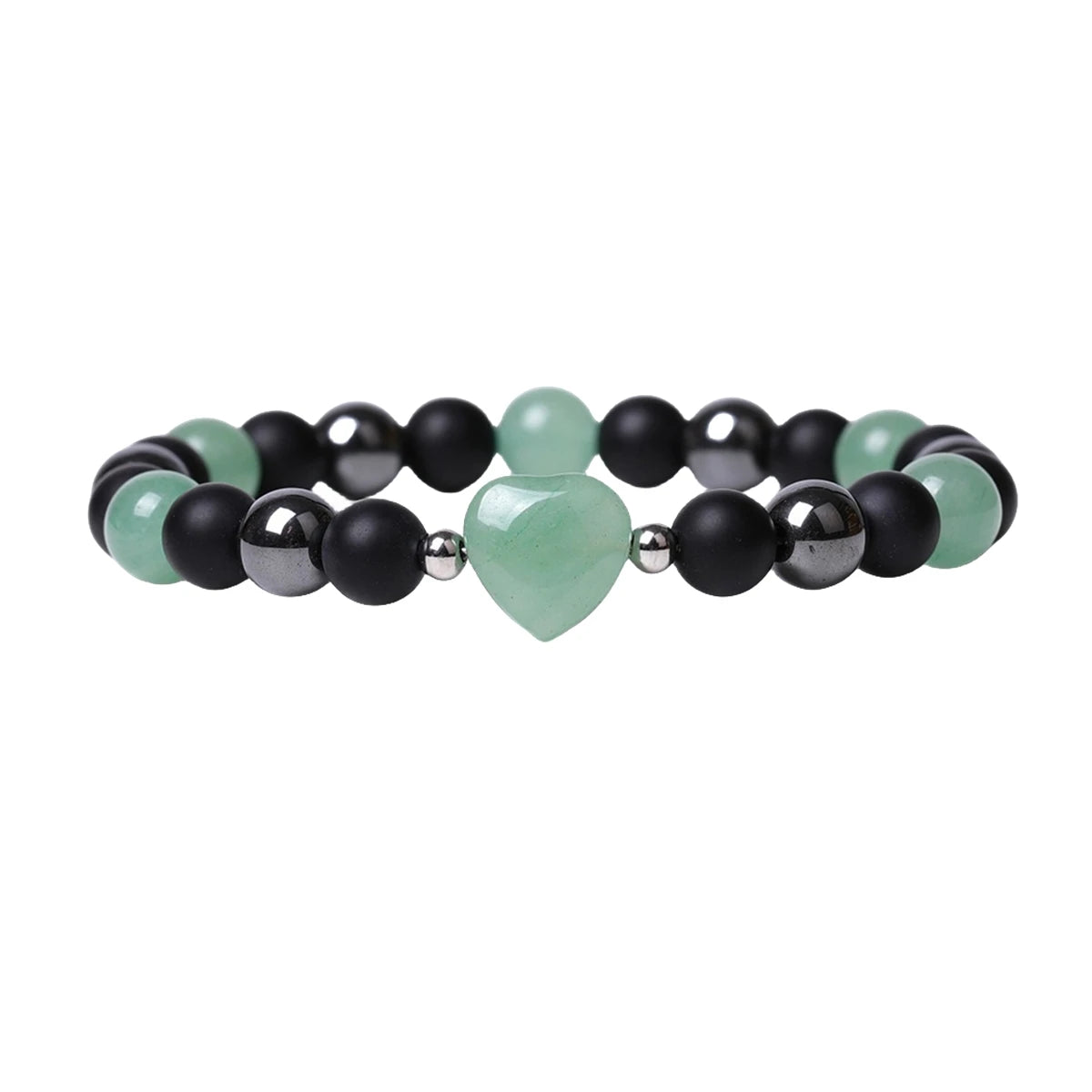 Heart-Shaped Green Aventurine Bracelet Natural Gemstone Bracelet for Women Gift Handcrafted Gemstone Bracelets