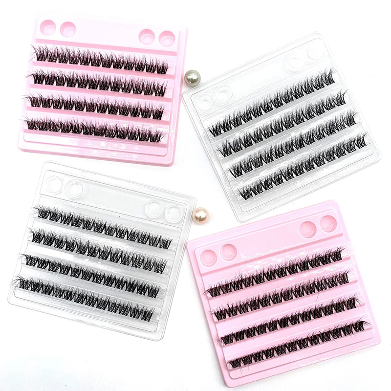 Private Label Cluster Lashes Diy Eyelash Extensions Kit Faux Mink Individual Lash Supplies