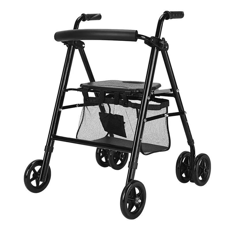 Buy Heavy Duty Rollator Walker Bariatric Rollator Walker with Large Seat for Seniors Support up