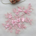 Handmade New 3D Flower Embroidery Beaded Lace Unique Beautiful Lace Design for Headwear & Dress Accessories