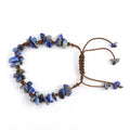 Men's New Natural Crystal Agate Gravel Hand-Woven Adjustable Bracelet Plated Gold Pearl for Wedding With Diamond Main Stone