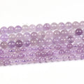 New Bulk 8MM Gemstone Brazilian Lavender Light Amethyst Beads Crystal Strands for DIY Bracelets Making 4 6 8 10mm Length 38CM