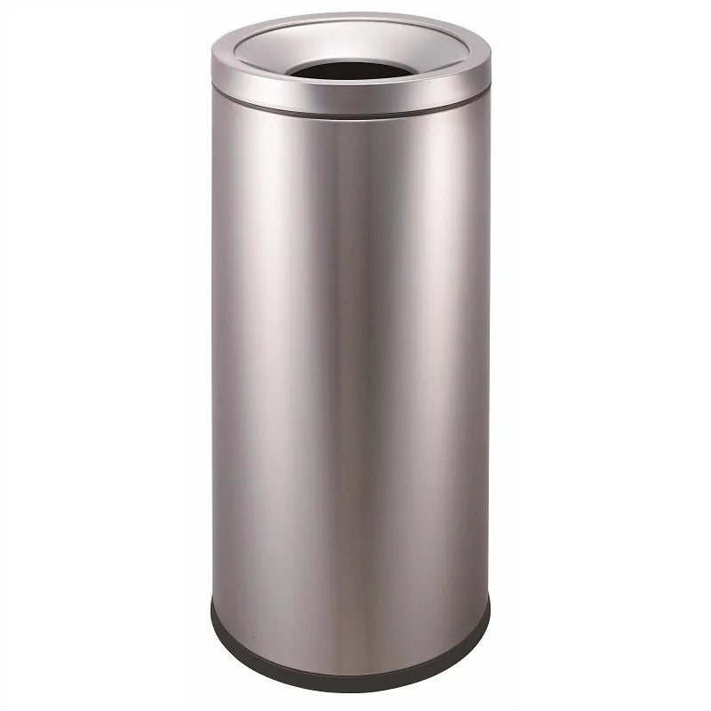 Drop Shipping New Cylindrical Round  Indoor Anti-fingerprint Trash Bin Golden Outdoor Trash Cans