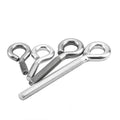 NINDEJIN Eye Bolts Sheep Screw Hook M3 to M10 Stainless Steel/Steel Zinc/Plain Finish Metric