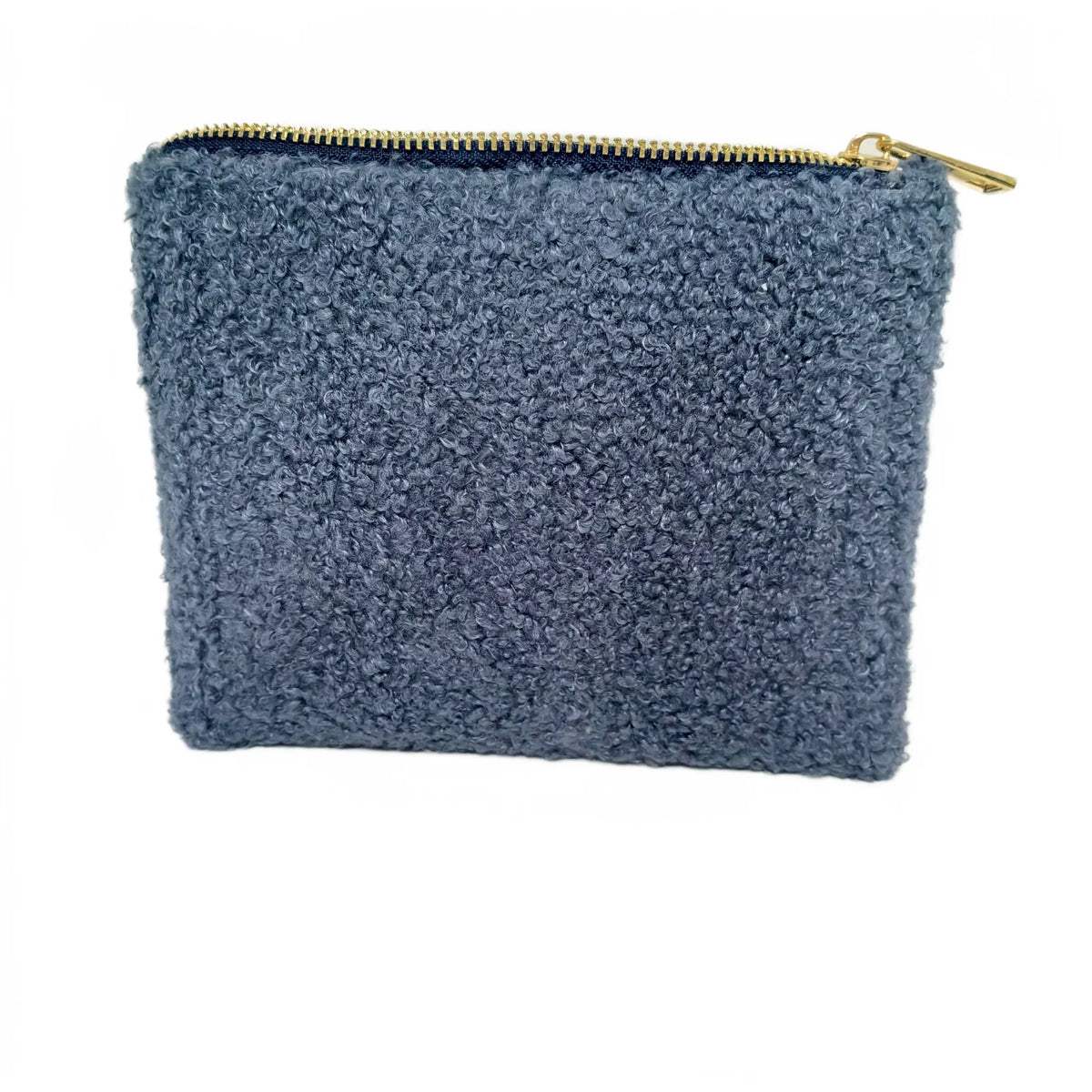 New Arrival Cute Teddy Wool Flat Makeup Pouch Custom Logo Blended Plush Sublimation Small Travel Pencil Case Bag Cosmetic Bag