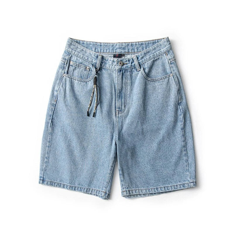 Custom Men Shorts Zipper Loose Fit denim Denim Baggy Pants Cargo Jorts Skate Jeans Shorts