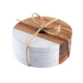 Hot Sale Custom Wedding Gifts Slate Coasters With Marble Wood Slicing Thermal Insulation Coasters Wood Mat Coasters