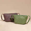 New Simple Korean Niche Design Hand-woven Bag Casual Lightweight Shoulder Messenger Bag Fashion Retro Small square Bag