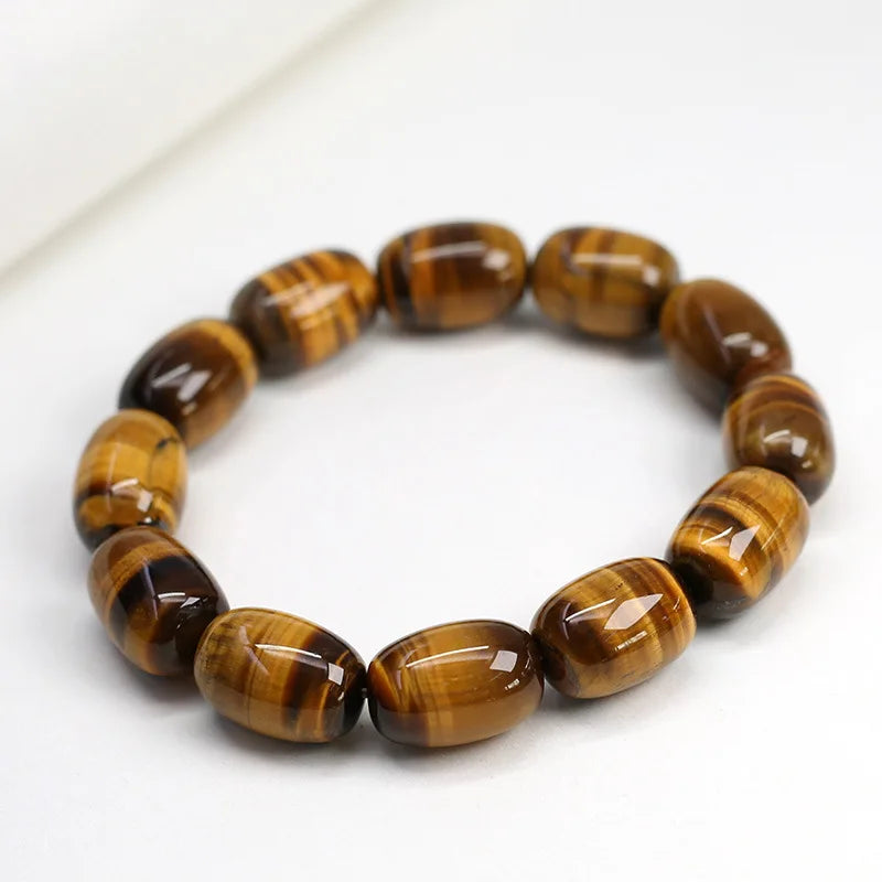 11*16MM Natural Tiger Eye Stone Bracelet 13*18mm Gemstone Healing Tiger Eye Beads Bracelet for Women Men