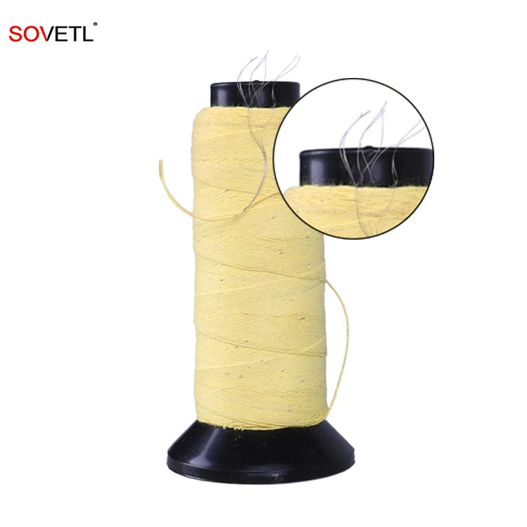 High Tenacity Fireproof Aramid Cover Stainless Steel Thread Line with Wire Core Sewing Thread High Strength Material