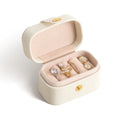 Wholesale Elegant Custom Logo Mini Travel Ring Jewelry Box Organizer Portable Small PU Leather Earring Jewellery Girl Gift Case