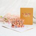 Birthday Three-dimensional Greeting Card 3D Paper Carving Handmade Creative Blessing Thanksgiving Teacher's Day Message Card
