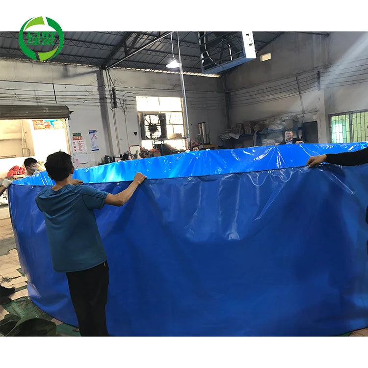 Guangzhou LVJU Custom Fish Pond Liner 10000L 8000 Liter Circle Tarpaulin Fish Tank Shrimp Pond
