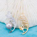 P011006 DIY 6-8mm Natural Freshwater Pearl Pendant Accessory 925 Sterling Silver Engagement Jewelry Necklace for Women