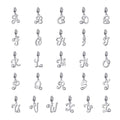 Popular Alphabet Pendant for Necklace Making 925 Sterling Silver A-z Letter Alphabet Fine S925 Silver Jewelry Charms for Women