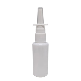 30ml HDPE Plastic Empty White Nasal Spray Pump Cylinder Spray Bottle With Clip Iso 15378