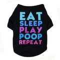 Designer Letter Printing Teddy Large Dog Spring Summer Cloth Clothes Thin Small Medium and Large