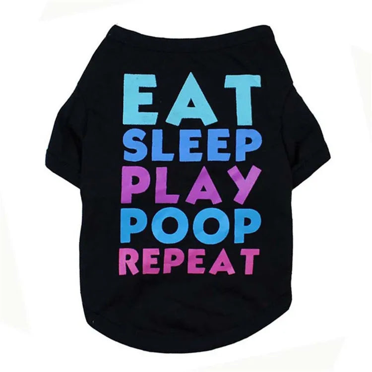 Designer Letter Printing Teddy Large Dog Spring Summer Cloth Clothes Thin Small Medium and Large