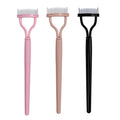 Free Custom Logo Eyelash Comb Metal Teeth Separator Black Mascara Eyelash Brush Eyelash Separator Makeup Tool