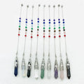 Hot sale Various Natural Crystal Pendulum 12 Facet Chakra Crystal Point Pendant For Healing