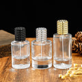 New Design 30ml 50ml clear Cylinder Spray Glass Perfume Bottle with Pump Sprayer