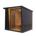 A Big House Canadian Hemlock Tradition Steam Sauna Room with Outdoor