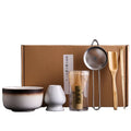 Bamboo 100 Prong Matcha Tea Set Eco-Friendly Minimalist Matcha Green Tea Whisk Chasen Kit with Bowl Spoon Chashaku