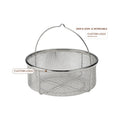 Campingmoon Light Weight Wire Mesh Outdoor Camping Picnic Storage Basket Stainless Steel Drain Basket with Handle MegaBDM