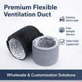 Widely Use 18inch Diameter HVAC Equip PVC Ventilation Pipe With High Temperature Flexible Duct Pipe