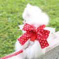 Stocked Set Cute Dog Harness with Bow Tie Set