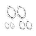 Minimalist Stainless Steel Small Silver Huggie Hoop Earring Set 18k Gold Plated 8mm10mm12mm14mm Plain Huggie Earrings