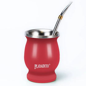 2021 Custom Logo Wholesale Hot Double Wall 304 Stainless Steel Yerba Mate Gourd Cup With Bombilla Straw