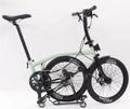 Fashion MINT Folding Bicycle 20inch 9speed Disc Brake Foldable High Quality Molybdenum Steel Frame T9D-20D Tri-folding Bike