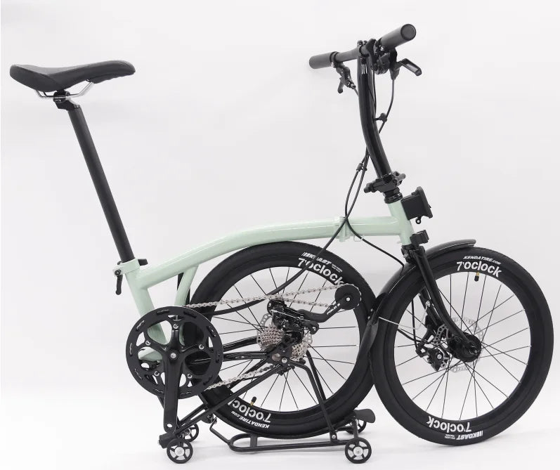 Fashion MINT Folding Bicycle 20inch 9speed Disc Brake Foldable High Quality Molybdenum Steel Frame T9D-20D Tri-folding Bike MegaBDM