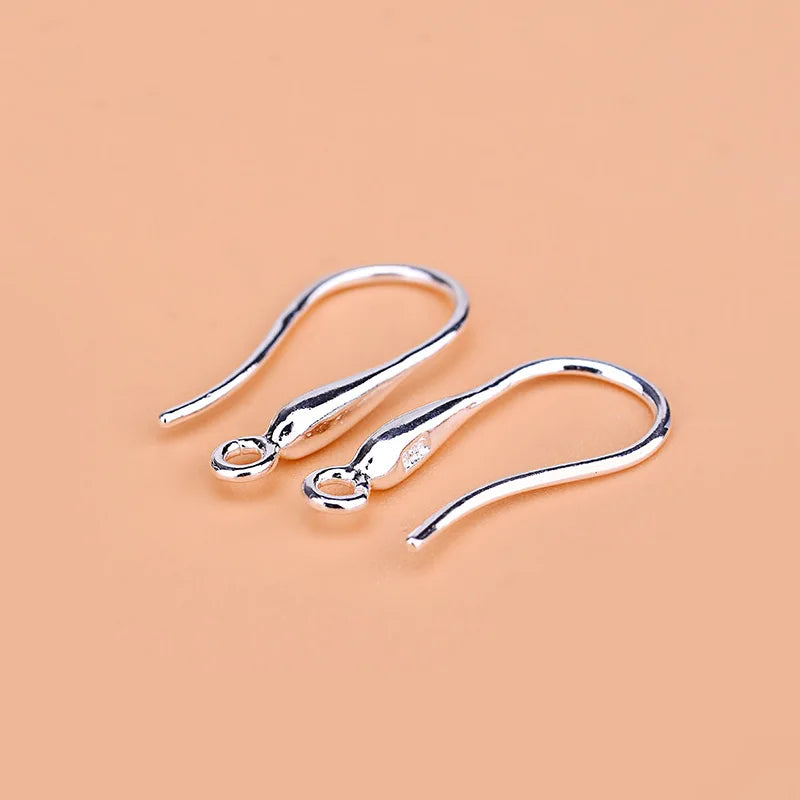 Wholesale Solid 925 Sterling Silver Ear Wire Hooks U Ear Hooks for Diy Pendant Earrings Ear Hook Accessories