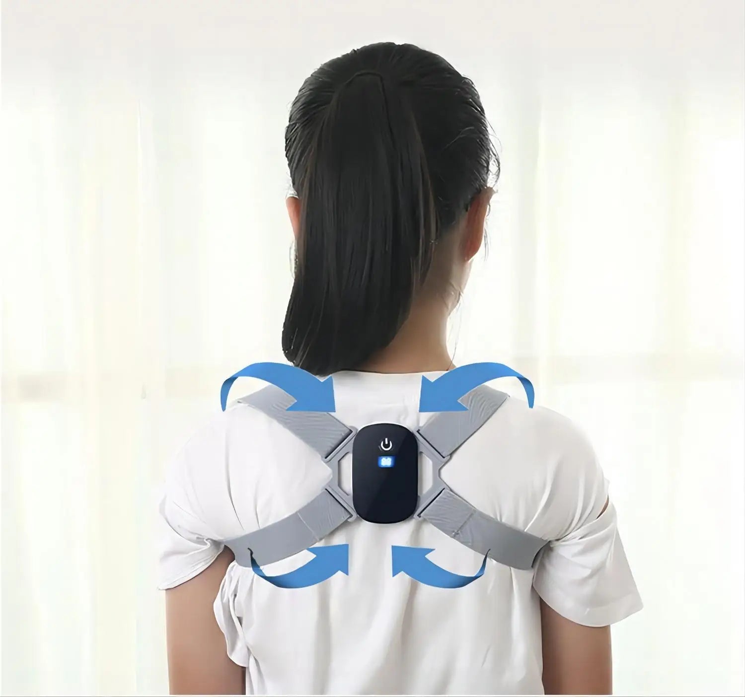 Intelligent Posture Corrector Back Posture Trainer Clavicle Spine Shoulder Correction Smart Tips Adjustable Length Back Support