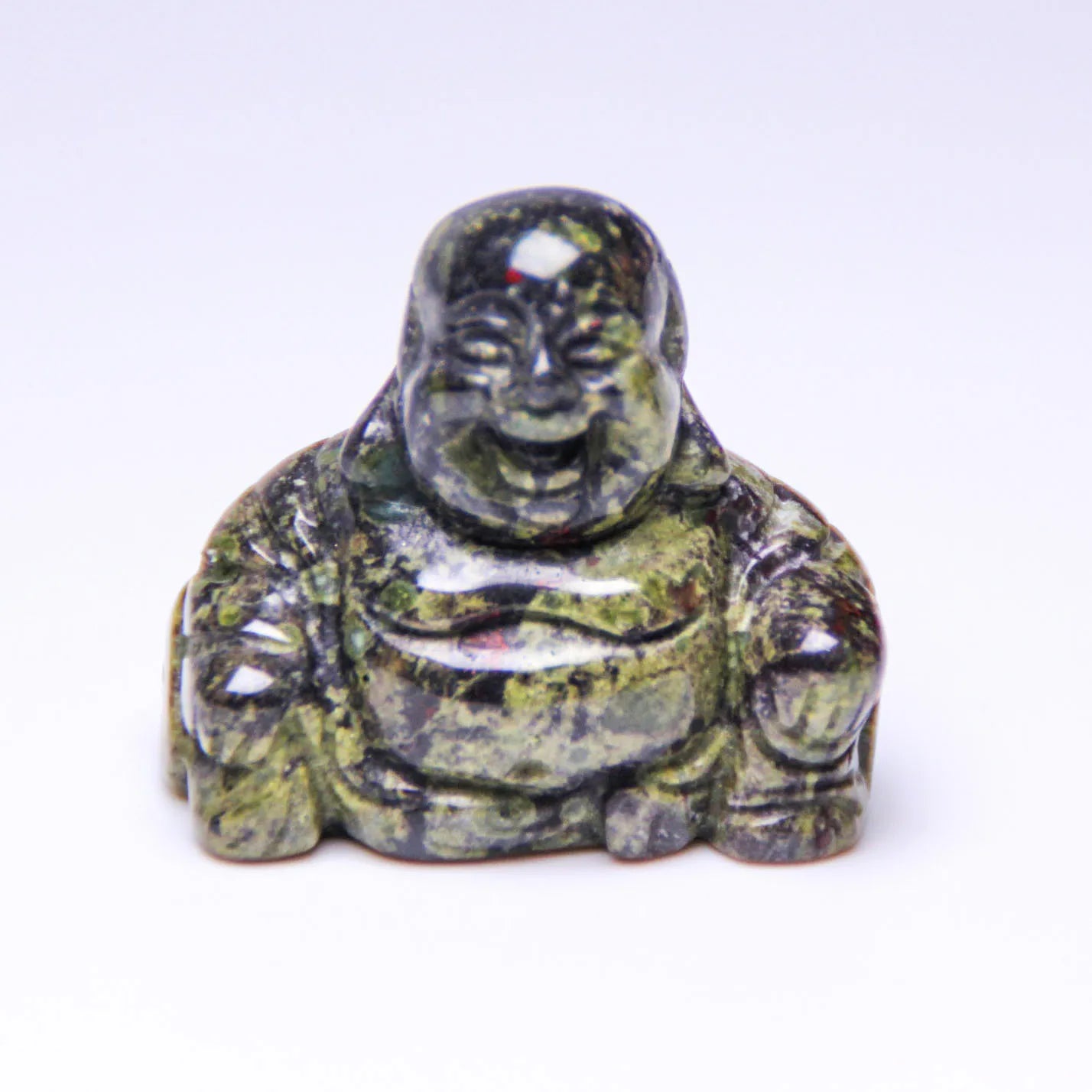 Hongzhuo Fashion Natural Crystal 7 Chakra Reiki Dragon Blood Stone Energy Buddha Carving for Christmas Gifts Crafts