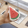 Kitchen Cartoon Print Compressed Scrub Dish Cleaning Sponge Dish-washing Eco-friendly Degradable Kitchen Wood Pulp Cotton Sponge