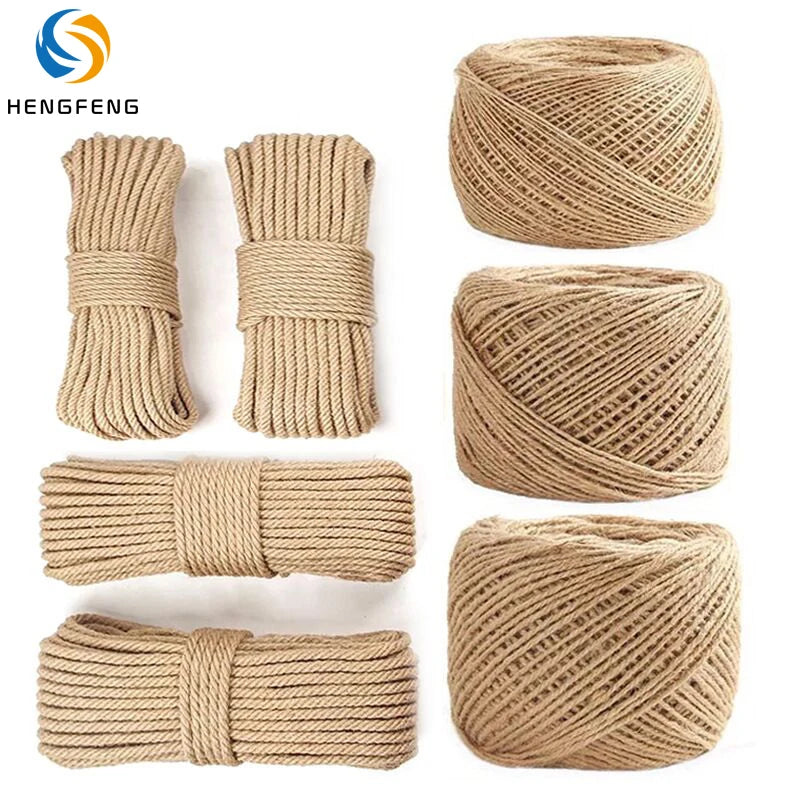 1mm-20mm Natural Jute Braided Rope Hemp Cord for Apparel & Garment Accessories
