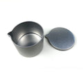 Customizable Eco-friendly Matte Finish Black Plated Seamless Massage Candle Tin Jar Box Pump Sprayer Lid Custom Color Size