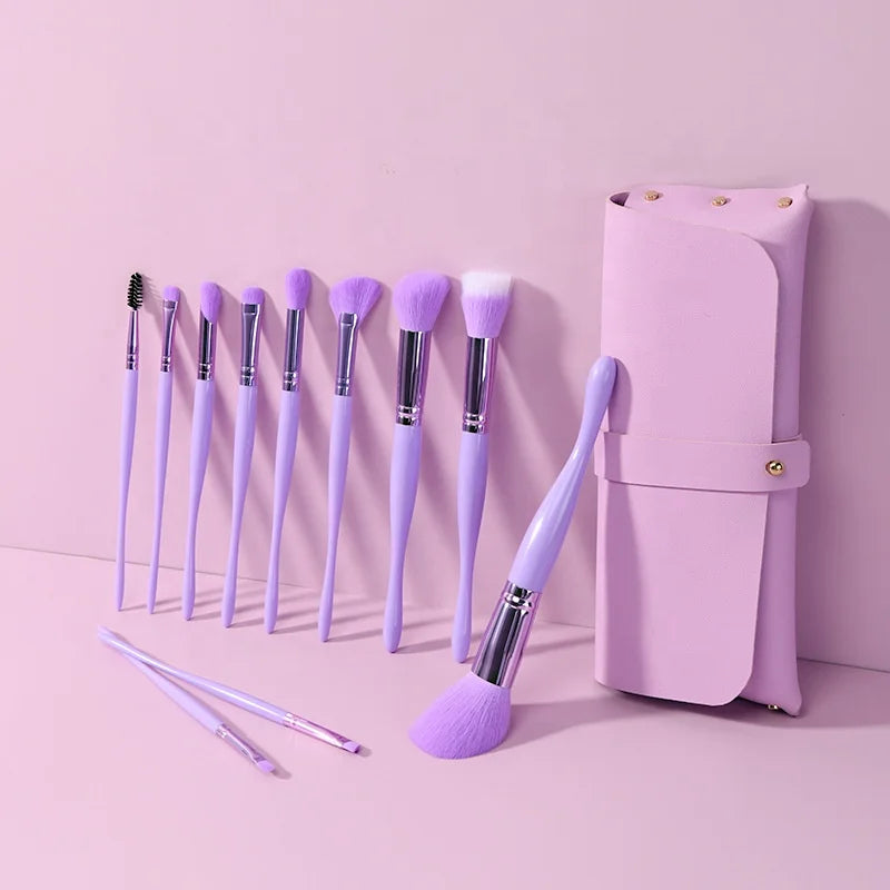 Sea Horse Handle 11pcs Makeup Brushes Set Powder Contour Blush Highlight Concealer Eyeshadow Make up Brushes