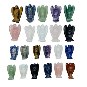 Wholesale Healing Angel Statue Carved Natural Stone Crystal Guardian Angel Figurine For Gift