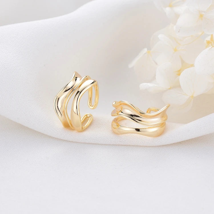 Premium Brass 14K Gold Plated Adjustable Jewelry Ring Perfect As a Birthday Party Gift