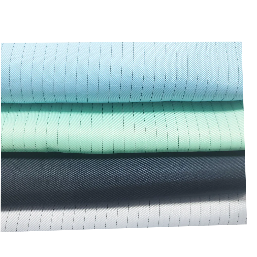 5mm Stripe Dustproof Washable ESD Antistatic Cleanroom Workwear