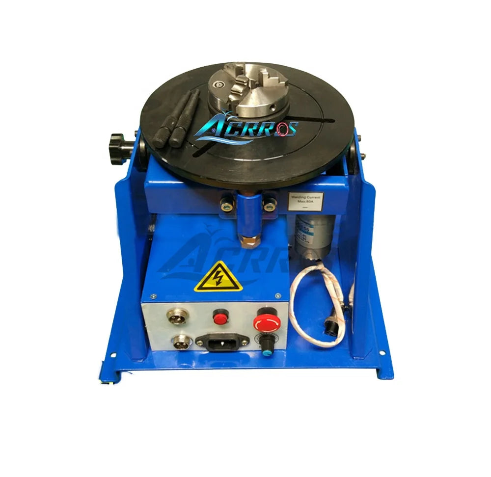 Free Shipping 10kg Rotary Welding Positioner with Mini 2.5\" 3 Jaw Lathe Chuck 65mm