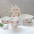 Solhui Handmade Irregular Shape Flower Fruit Breakfast Bowls and Plates Dinnerware