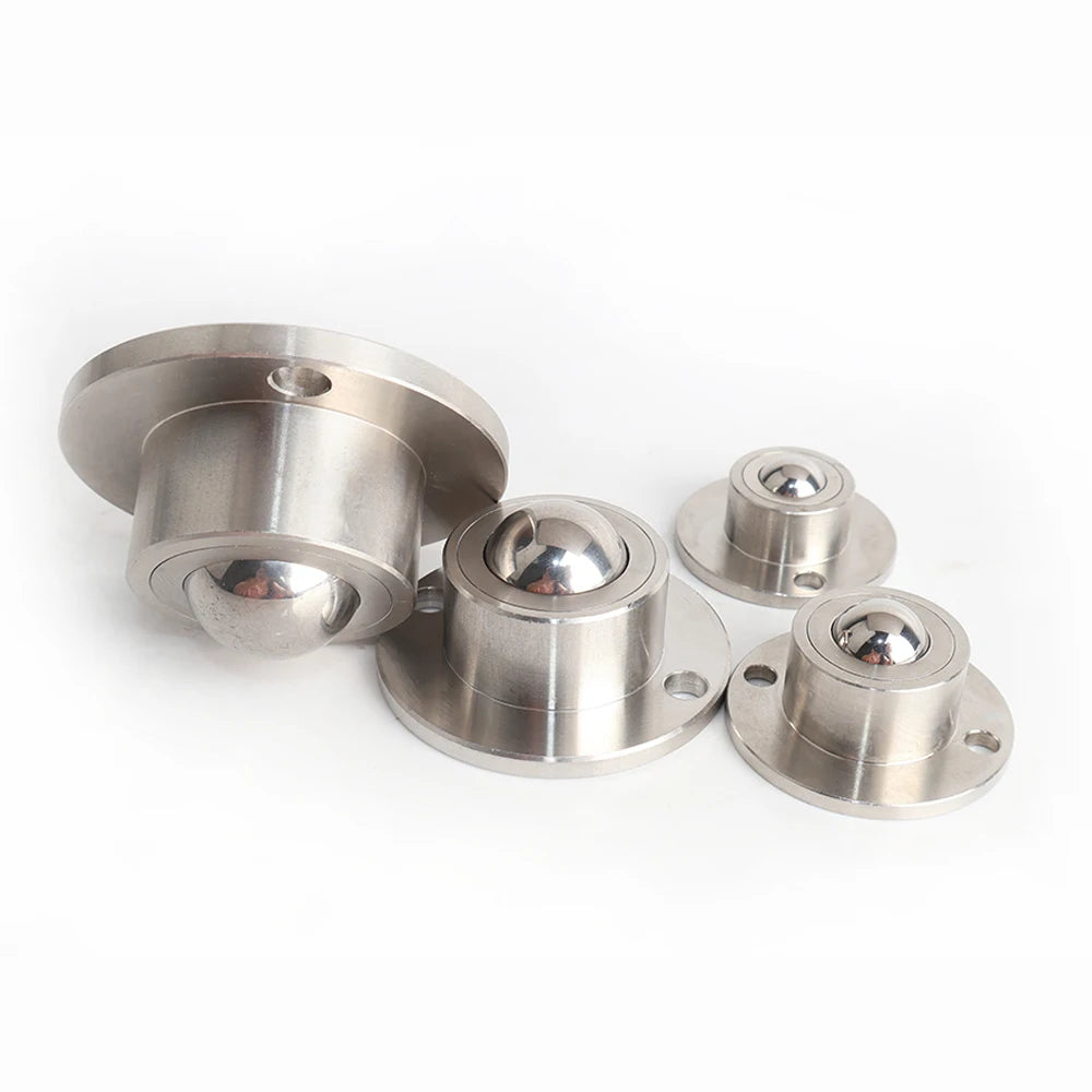 Industrial Plunger Type Ball Transfer Conveyor Roller Stainless Steel Flange Mounted Bearing Casters Unit VEICH VCN318 27-48mm