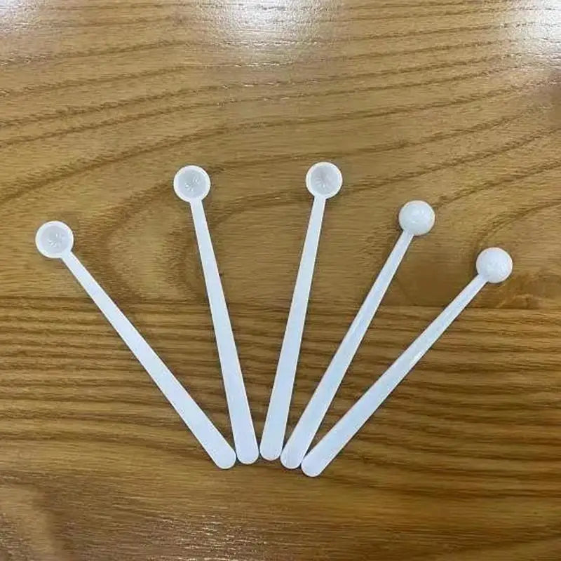 0.15ml 0.075g 75mg Disposable White Plastic Spoon Limit Salt Spoon 83mm Long Handle Measuring Scoop for Powder